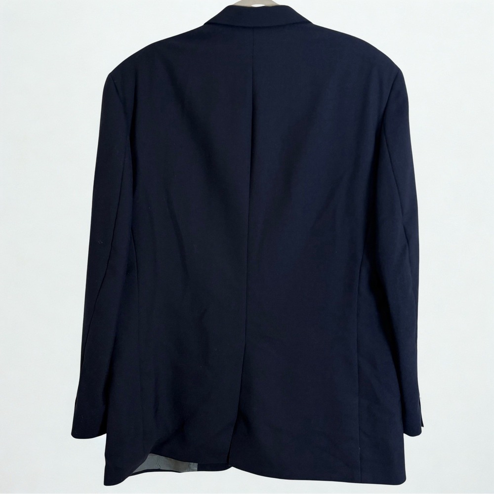 Stafford Blazer Sport Jacket Coat Mens 42L Blue Navy Wool Gold Buttons - Picture 3 of 16